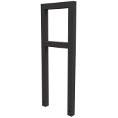 Lean-on hoop made of steel tube | Square tube 60 x 60 mm | with cross bar | total width: 450 mm | hot-dip galvanized and coated DB 703